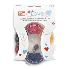 Boutons-pression Color Snaps Mini avec outil, 9 mm [ 72 Pièces ] | Prym, 