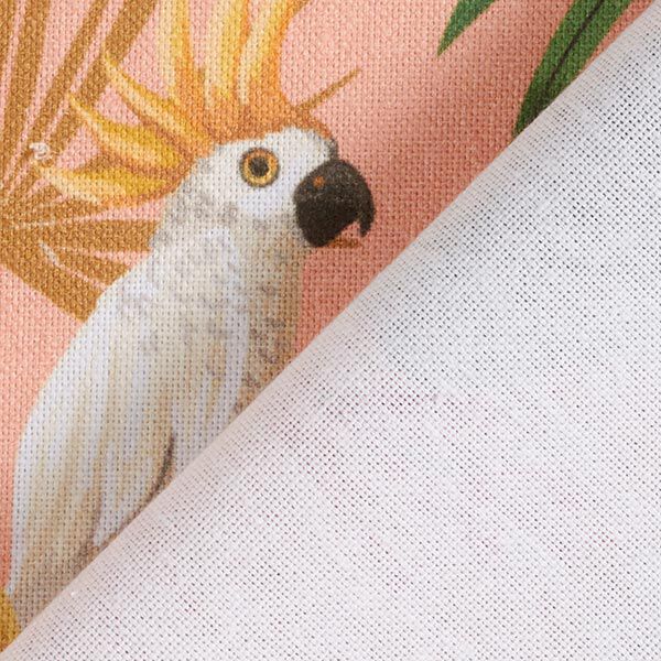 Tissu de décoration Semi-panama perroquets recyclé – corail, image number 4