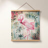 Tissu de décoration pièce Gobelin Flamant – beige/rose vif,  thumbnail number 6