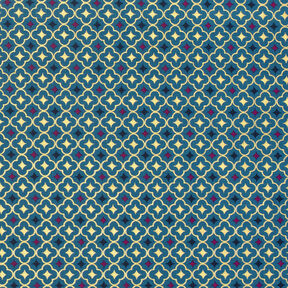 Tissu en coton Popeline Carreaux festifs – pétrole légère/or, 