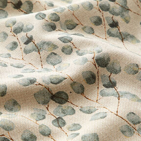 Tissu de décoration Semi-panama mini eucalyptus – roseau/nature, 