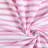 Jersey piqué rayures – blanc/rose vif,  thumbnail number 3