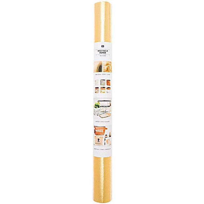 Washable Paper [48x100 cm] | RICO DESIGN - dor métalliqueé,  image number 2