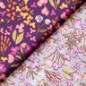 Tissu en coton Cretonne fleurs des champs – aubergine/rose,  thumbnail number 4