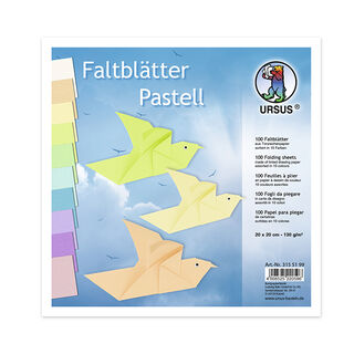Feuillets de papier de couleur Pastel 20cm x20cm [130g/m²], 100 Feuille, 