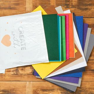 Sac de bricolage feutre [ 15 Pièces ]  – mélange de couleurs, 