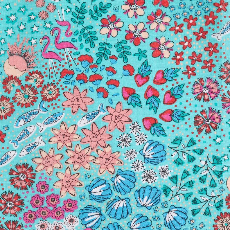 Coton enduit Mélange marin – bleu aqua, image number 5