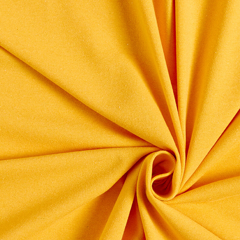 Jersey en coton mélangé recyclé – jaune curry,  image number 1