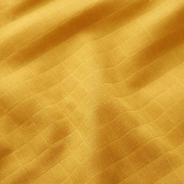 Tissu double gaze de coton Carreaux Double face – jaune curry,  image number 2