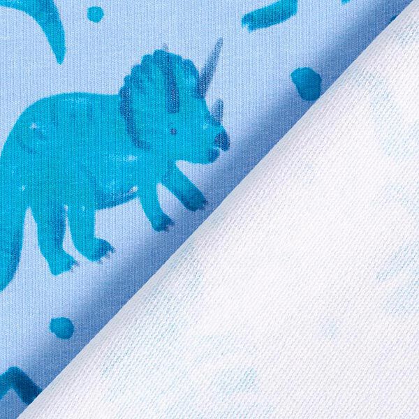 French Terry Sweat d’été Dinosaures | PETIT CITRON – bleu clair, image number 4