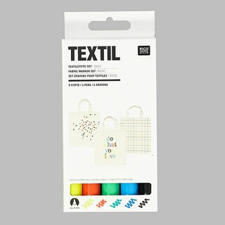 Lot crayons pour textiles «Basic» | RICO DESIGN, 