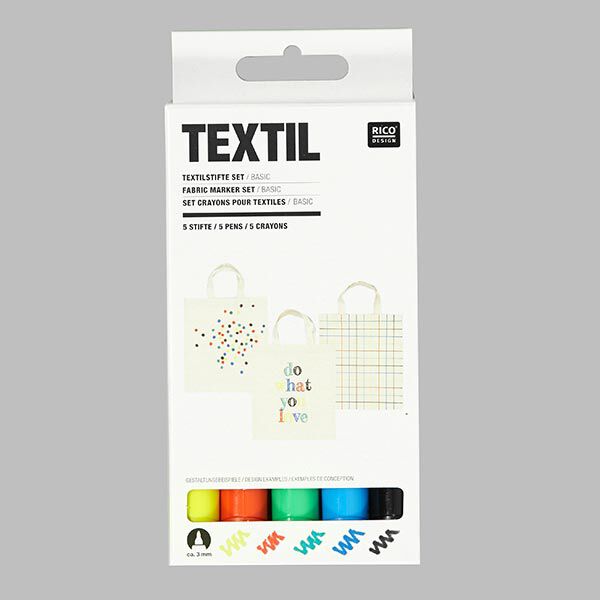Lot crayons pour textiles «Basic» | RICO DESIGN,  image number 1