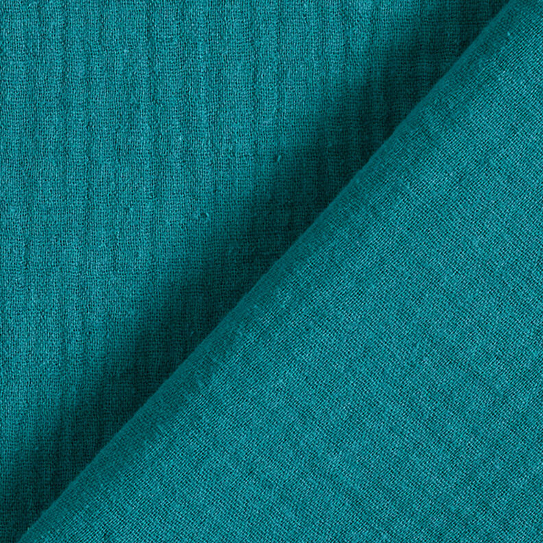 Tissu double gaze de coton – pétrole, image number 4