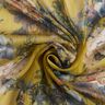 Chiffon plissé fleurs peintes – jaune olive,  thumbnail number 3