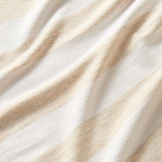 Jersey viscose Grosses rayures – nature/blanc, 