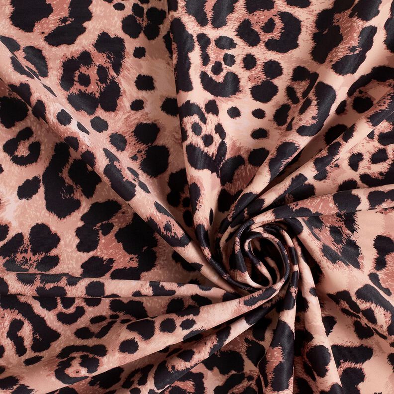 Tissus pour maillot de bain Imprimé léopard – cuivre/noir,  image number 3
