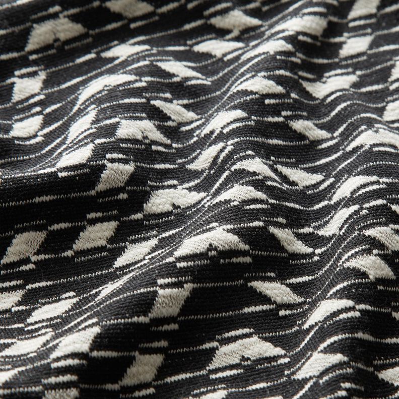 Maille jacquard à motif géométrique – noir/blanc,  image number 2