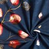 French Terry Tissu bordure feuilles d'automne | Glitzerpüppi – bleu marine/orange pêche,  thumbnail number 3