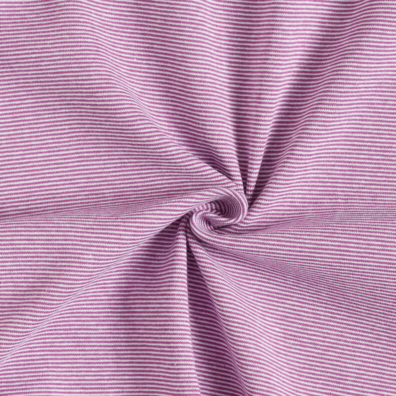 Bordures Tissu tubulaire à fines rayures – lilas rouge/blanc,  image number 1