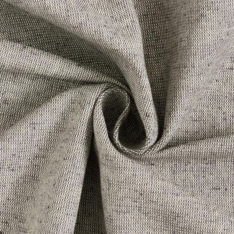 Tissu déco semi-panama nervuré en coton recyclé – gris schiste/blanc,  image number 1
