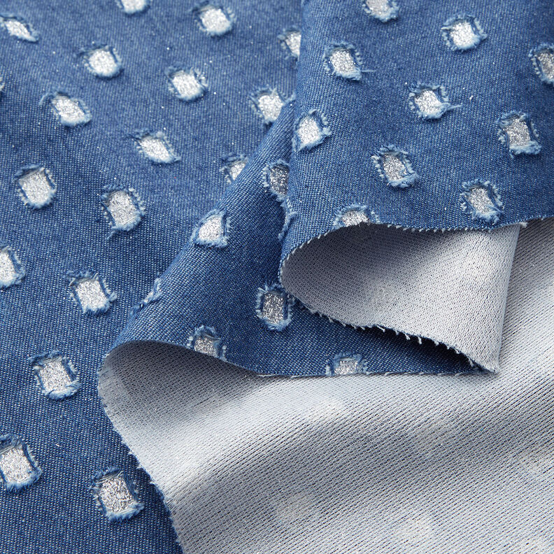 Denim Points pailletés – bleu jean,  image number 4