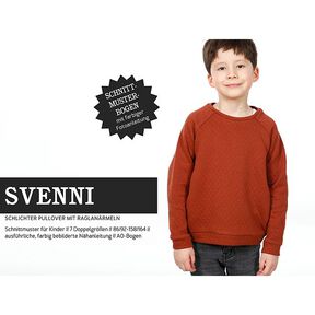 Pull simple à manches raglan SVENNI | Patron prêt à découper | 86-164, 