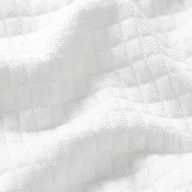 Jersey matelassé à carreaux – blanc, image number 2