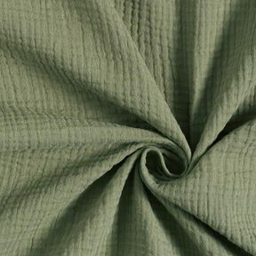 GOTS Tissu double gaze de coton | Tula – olive, 