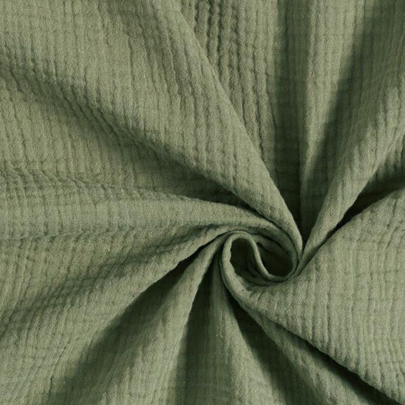 GOTS Tissu double gaze de coton | Tula – olive,  image number 1