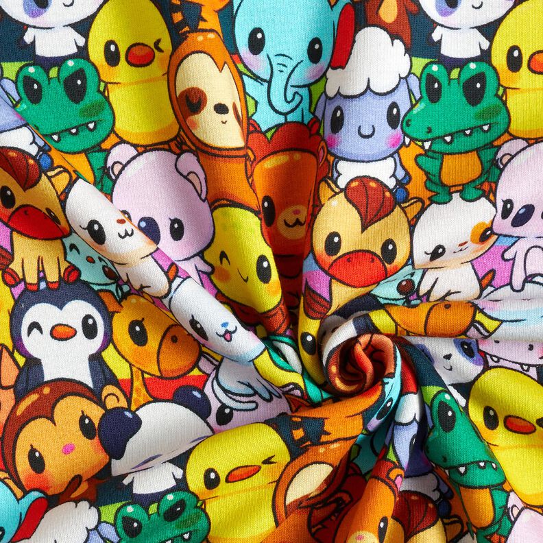 Polaire alpin ménagerie d'animaux mignons Impression numérique – jaune citron,  image number 3