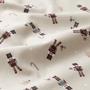 Tissu en coton Popeline Petits casse-noisettes – taupe clair, 