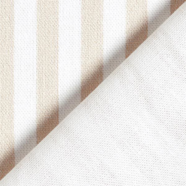 Tissu de décoration Semi-panama rayures verticales – beige clair/blanc,  image number 4
