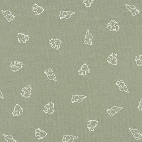 Jersey gaufré Bébés éléphants – greige, 