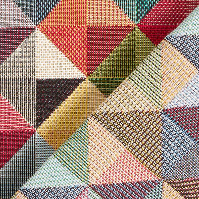 Tissu décoratif Gobelin losanges rétro colorés, image number 4