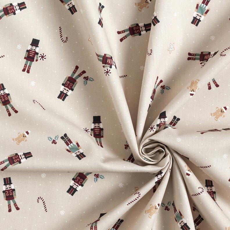 Tissu en coton Popeline Petits casse-noisettes – taupe clair,  image number 3