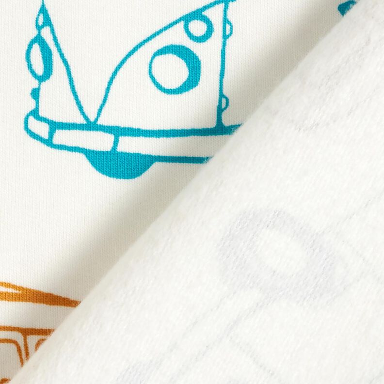 French Terry Sweat d’été bus colorés – écru, image number 4