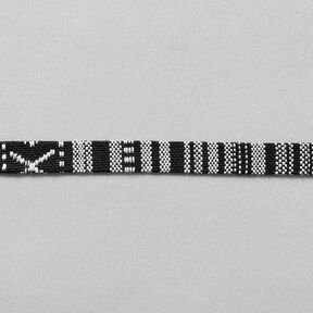 Galon Ethno [10 mm] – noir/blanc, 