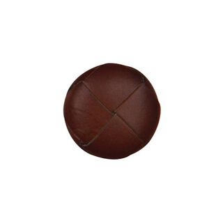 Bouton en cuir  – marron foncé, 