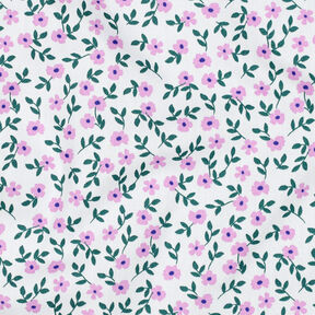GOTS Popeline coton Streublümchen | Poppy Fabrics – blanc/rose, 