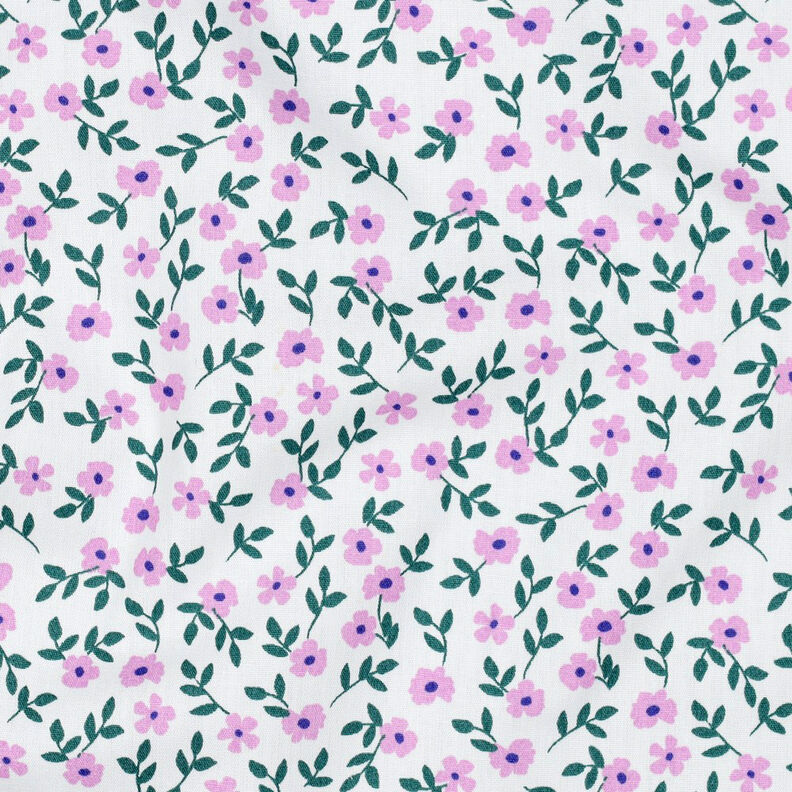 GOTS Popeline coton Streublümchen | Poppy Fabrics – blanc/rose, image number 2