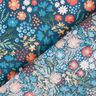Popeline de coton bio Jolies fleurs – bleu océan,  thumbnail number 4