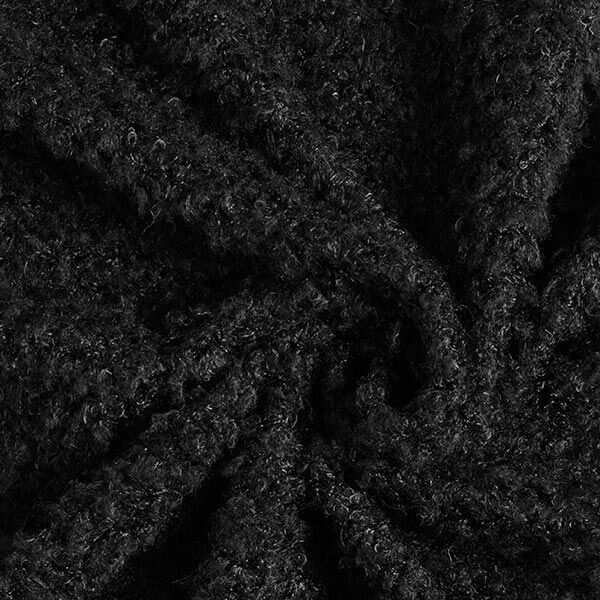 Fausse fourrure bouclée – noir, image number 1