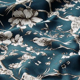 Tissu de décoration Satin de coton Toile de Jour – pétrole, 