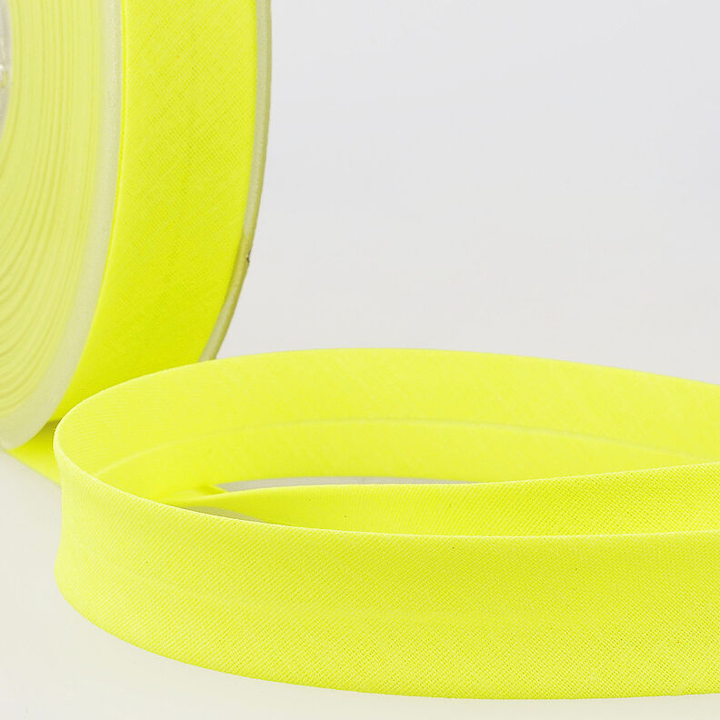 Biais Polycotton [20 mm] – jaune fluo,  image number 1