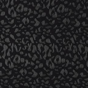 Tissu viscose Motif léopard – noir, 