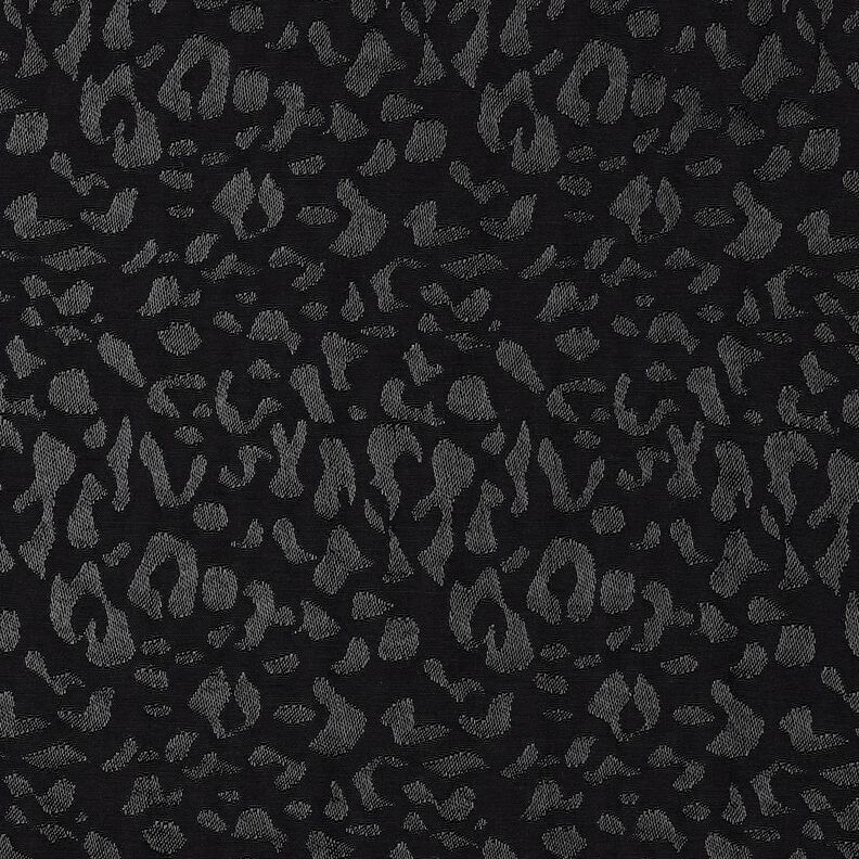 Tissu viscose Motif léopard – noir,  image number 1