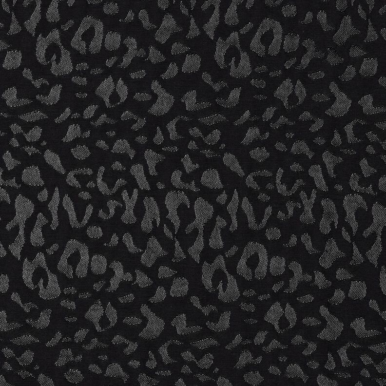 Tissu viscose Motif léopard – noir,  image number 1