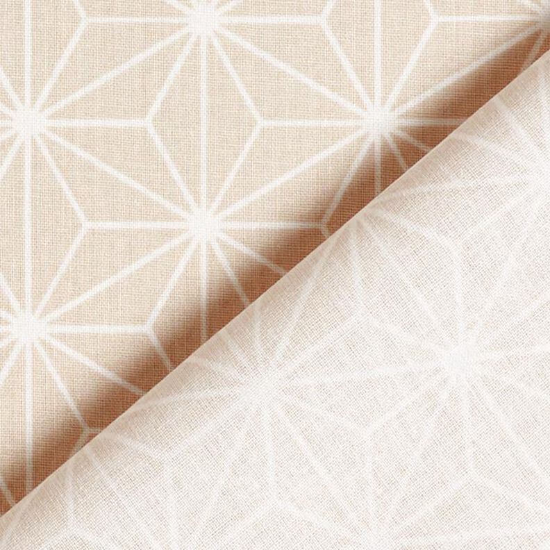 Tissu en coton Cretonne Étoiles japonaises Asanoha – sable,  image number 5