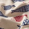 Tissu de décoration Semi-panama Banc de poissons abstrait – baies/nature,  thumbnail number 2