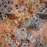 Jersey Jacquard Fleurs avec batik – bordeaux/gris pierre,  thumbnail number 1